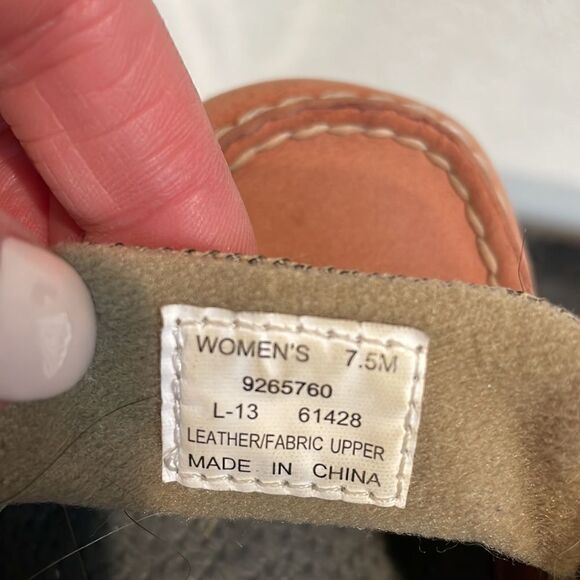 Sperry Angelfish Stripe Leather Boat Shoes pink and tan size 7.5 - Picture 8 of 9